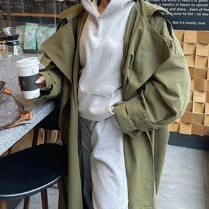 PLT NWT oversized green trench coat